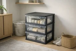 Sjöbo Storage Skuffereol med 3 skuffer og hjul| Garderobe Og Opbevaring