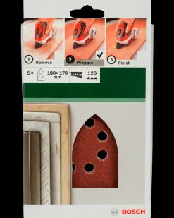 Bosch Slibepapir 100 x 170 mm K120 - 5-pak| Slibepapir