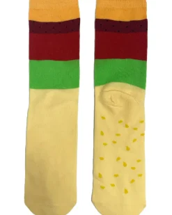 Sokker med madmotiver, Burger| Strømper Og Arbejdsstrømper