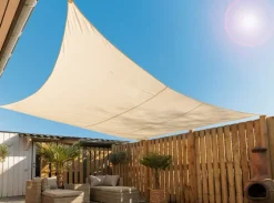 Solsejl til ophæng 5 x 5 m - creame hvid| Solsejl