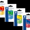 Staedtler Blyantspidser med beholder plast - Ass.| Kontorartikler