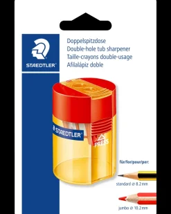 Staedtler Blyantspidser med beholder plast - Ass.| Kontorartikler