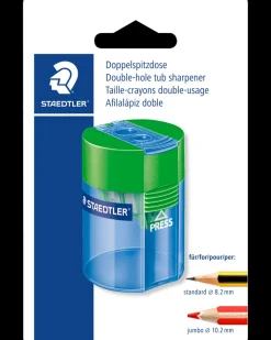 Staedtler Blyantspidser med beholder plast - Ass.| Kontorartikler