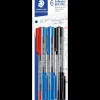 Staedtler Kuglepen ballpoint pen 6-pak| Kontorartikler