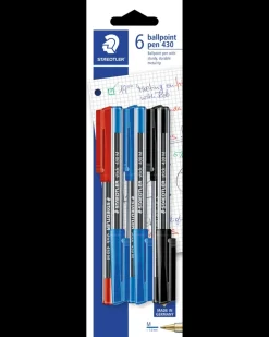 Staedtler Kuglepen ballpoint pen 6-pak| Kontorartikler