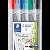 Staedtler Lumocolor flipchart marker 4 stk.| Kontorartikler