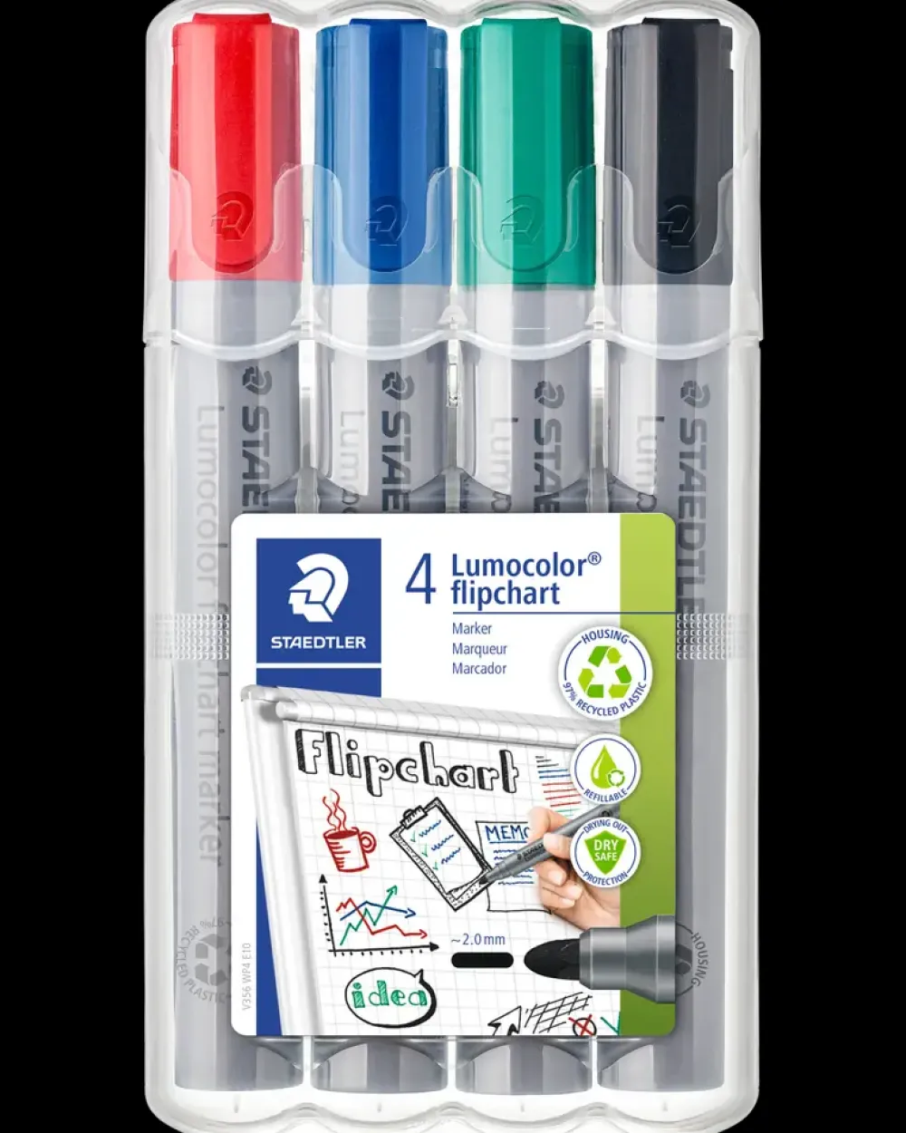 Staedtler Lumocolor flipchart marker 4 stk.| Kontorartikler