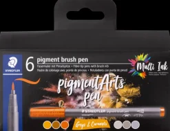 Staedtler Pensel tusch pigmentart grå/gul 6-pak| Øvrige Hobbyartikler
