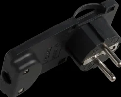 Stikprop schuko vinkel flad - sort| Stikpropper