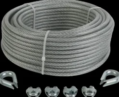 Mitsutomo Stålwiresæt Ø6 mm 25 meter PVC| Øvrige Monteringsbeslag