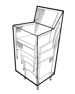 Stoleovertræk 117 x 63 x 66 cm - sort| Overtræk