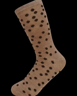 Designed FOR YOU Strømper brun med prikker| Strømper Og Arbejdsstrømper