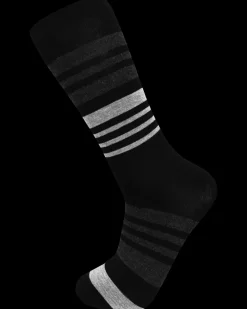 Designed FOR YOU Strømper med striber - grå og hvid| Strømper Og Arbejdsstrømper