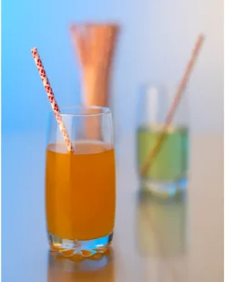 Sugerør med flag 10-pak| Festartikler