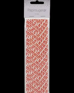 Sugerør med flag 10-pak| Festartikler