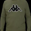 Kappa Sweatshirt Olivengrøn| T-Shirts Og Skjorter