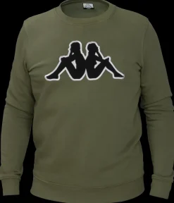 Kappa Sweatshirt Olivengrøn| T-Shirts Og Skjorter