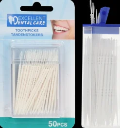 Tandstikker med børste 50-pak| Kosmetik Og Personlig Pleje