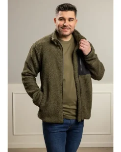 Teddy Pile jakke army str. XL| Jakker Og Veste