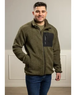 Teddy Pile jakke army str. XL| Jakker Og Veste