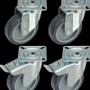 Tente Hjul 75 mm svingbar 4-pak| Transporthjul Og Løse Hjul