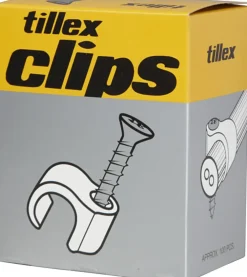 Tillex Skrueclips 7-10 mm - hvid| Kabelclips