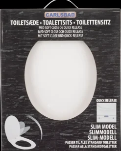 Carlsbad Toiletsæde Quick-release - Slim Hvid| Toiletsæder