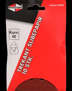 Mitsutomo Trekant slibeark K40 10-pak| Slibeartikler