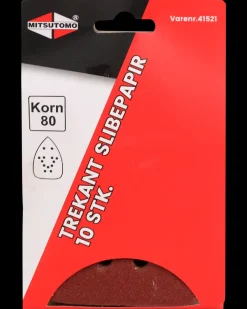 Mitsutomo Trekant slibeark K80 10-pak| Slibeartikler