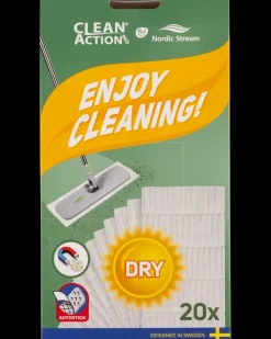 Clean Action Tørklude til fladmoppe 20-pak| Rengøringsartikler