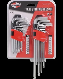 Mitsutomo TX og stiftsæt 18 dele| Stifte, Unbraco Og Torx