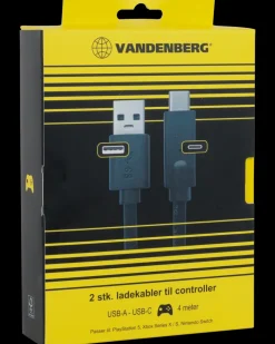 VANDENBERG Controller opladerkabel 2-pak 4 meter| Usb-Kabler