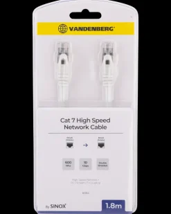 VANDENBERG Netværkskabel Cat7 1,8 meter - hvid| Netværkskabler Og Tilbehør