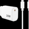 VANDENBERG Quick lader 20W - USB-C kabel| Mobiltilbehør
