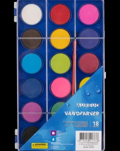 Vandfarvesæt med 18 farver| Øvrige Hobbyartikler