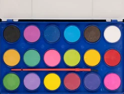 Vandfarvesæt med 18 farver| Øvrige Hobbyartikler