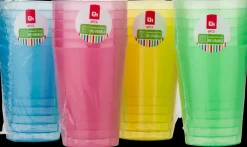 Vandglas 25 cl genanvendelig 6-pak - assorteret| Service Og Bestik