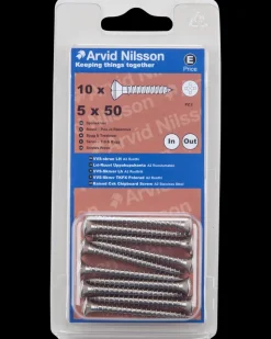 Arvid Nilsson VVS-skrue A2 5 x 50 mm 10-pak| Skruer