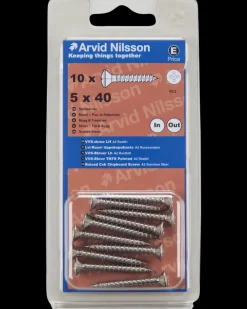 Arvid Nilsson VVS-skrue A2 5 x 40 mm 10-pak| Skruer