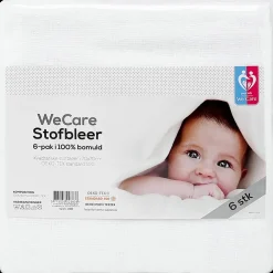 We Care Kids Stofbleer 6-pak - hvid| Pusle- Og Sovetid
