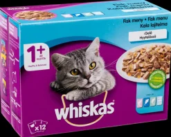 Whiskas Fiskmenu 1 år+ 12 x 85 g| Hundefoder, Kattemad Og Godbidder