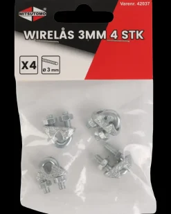 Mitsutomo Wirelås 3 mm 4-pak| Øvrige Monteringsbeslag